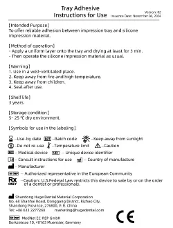 ÉNORME Plateau Adhésif Introduction Pour Utilisation